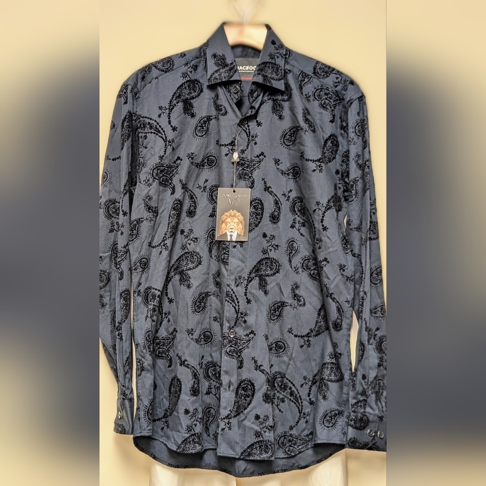 MACEOO  sz sm dress shirt mens